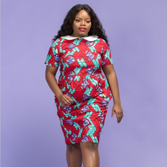 A Grassfields African Print Wekesa Midi Dress - Picture 5 of 6